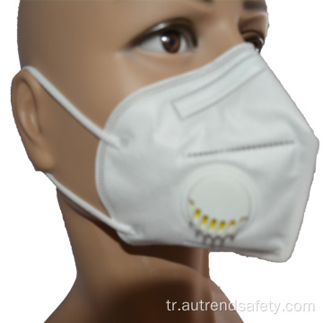 Stoklanan 3D Tek Kullanımlık Maske KN95 Valfli Yüz Maskesi